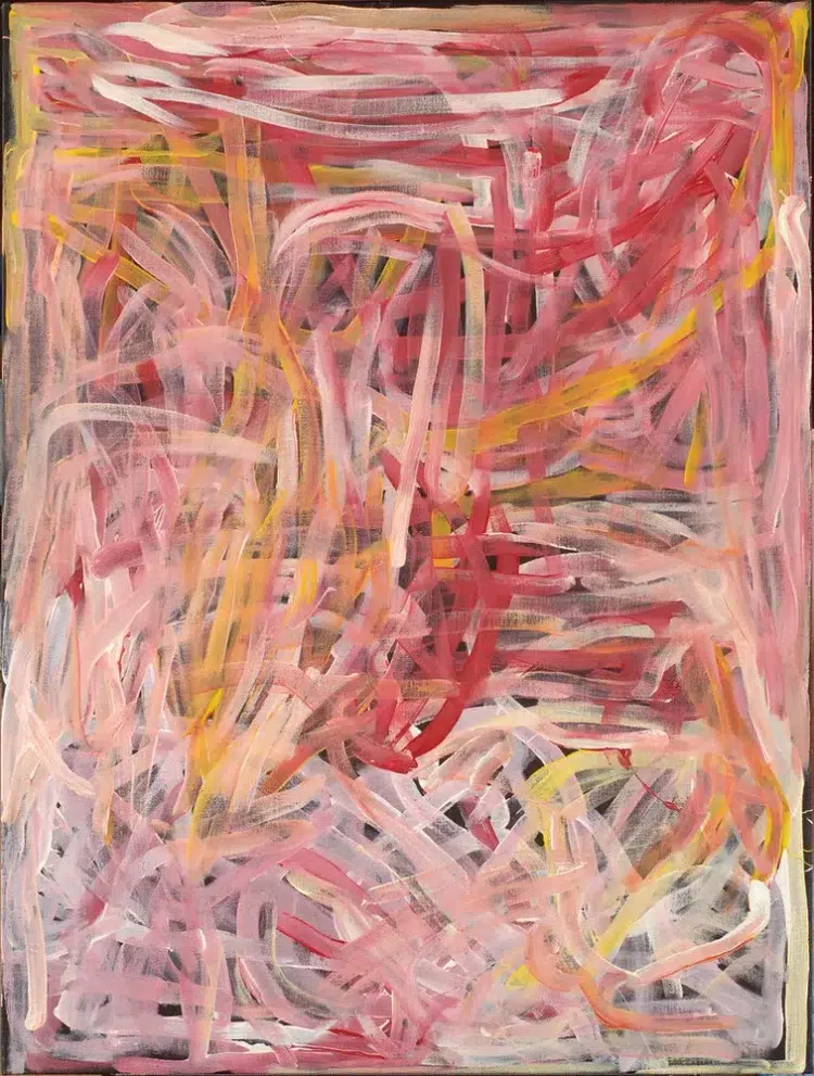 Emily Kame Kngwarreye, Yam Story '96, 1996 | Weekend Reads for May 10