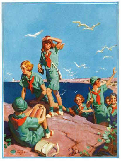Frank Bensing, Girl Scouts at Sea Shore, 1932 | Memorial Day Weekend Reads