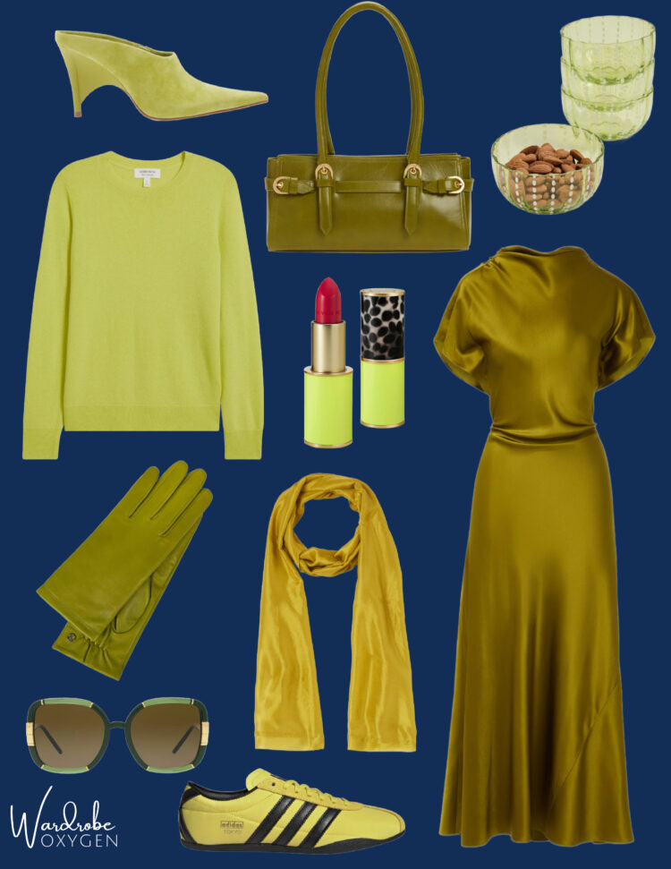 Color I used to hate: gold green acid color for winter