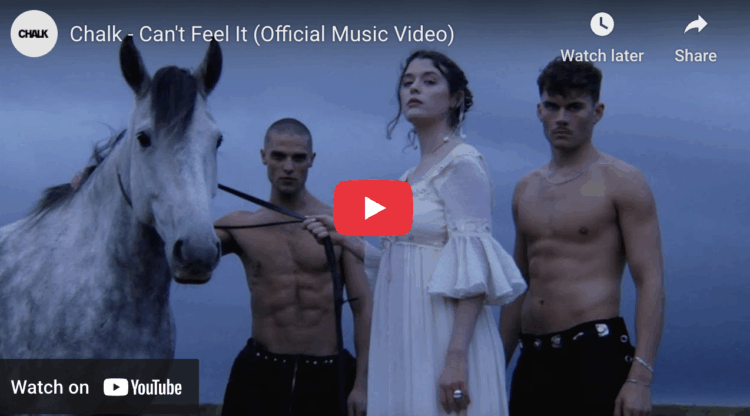 Weekend Reads for November 8th & 9th 1 Screenshot from YouTube for Chalk - Can't Feel It (Official Music Video)