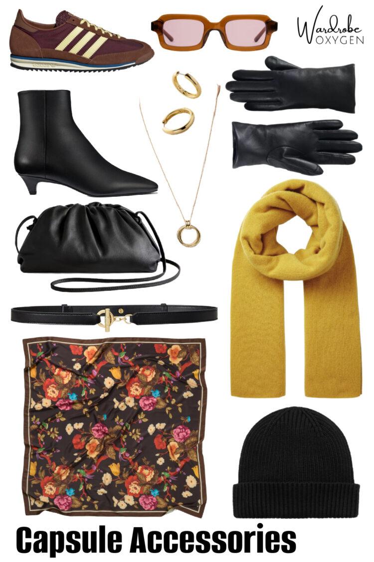accessories for a fall winter capsule wardrobe