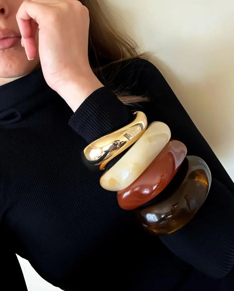 lucite bangle stack on etsy