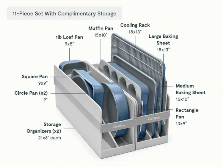 caraway bakeware set in slate