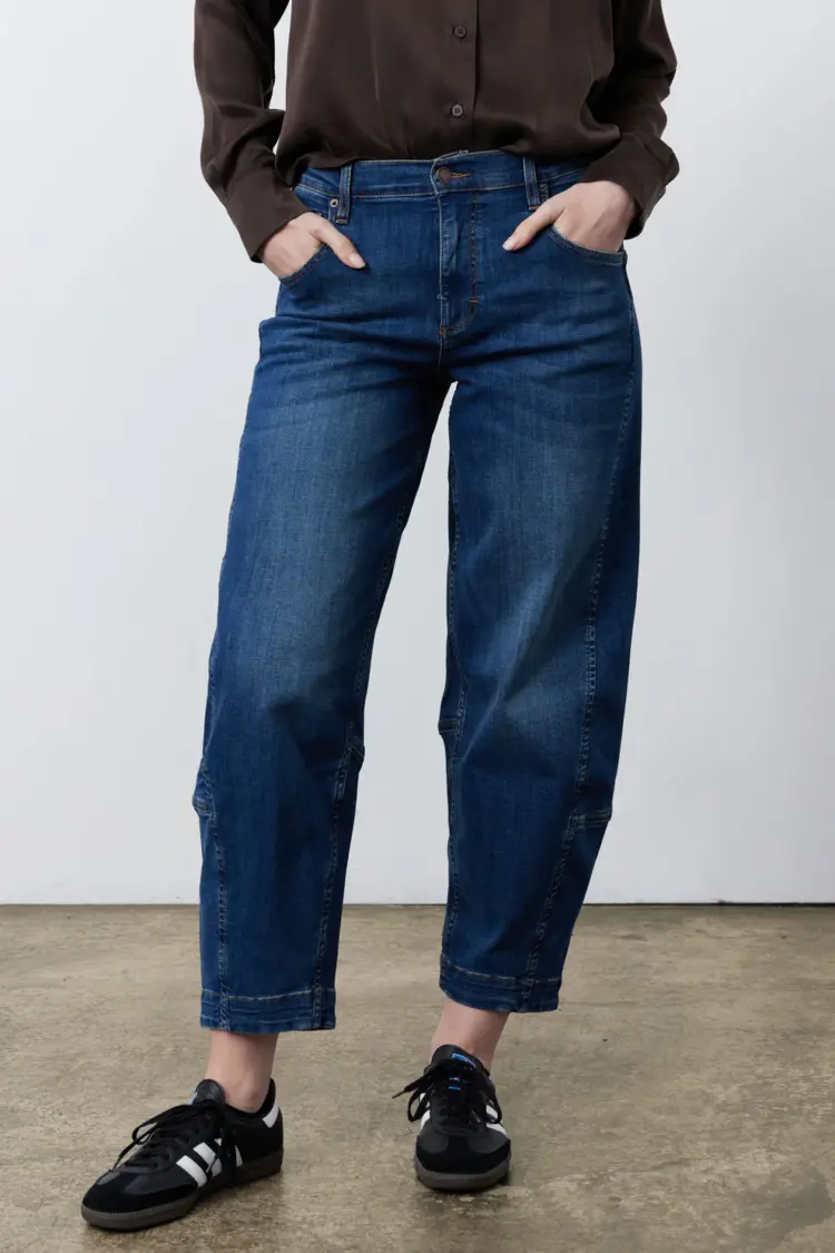 The Most Popular Jeans for Women Over 40 Based on the Wardrobe Oxygen Community 7 Ruti The Ultimate Barrel Leg Jeans 2.0
